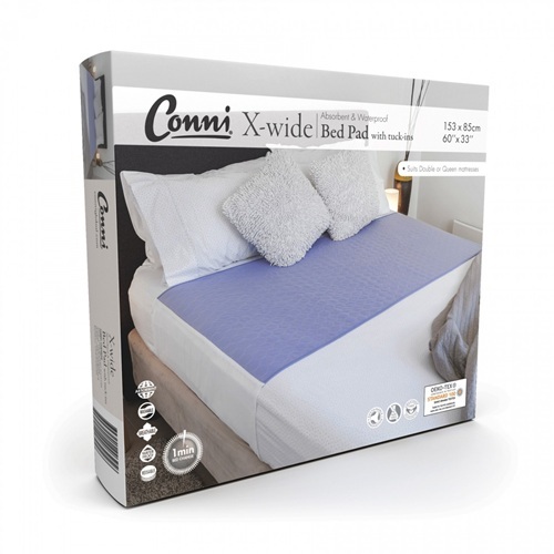 Conni X-wide Reusable Bed Pad with Tuck-ins - Mauve (ICXW-153085-25-1)