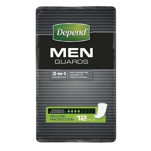 DEPEND Guards For Men 308 x 152 mm 350 ml ( 4 Drops)  Pack 12