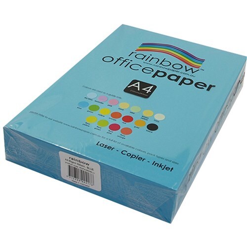 Rainbow Office Copy Paper A4 80gsm BLUE Ream of 500