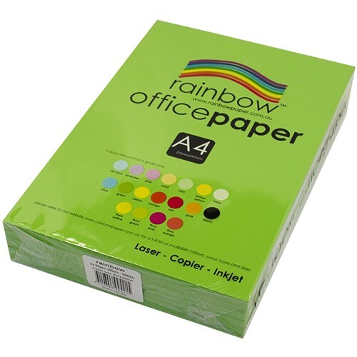 Rainbow Office Copy Paper A4 80gsm Green Ream of 500 (ROPA4500GR)