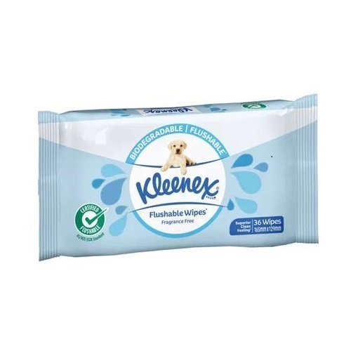 Kleenex Flushable Wipes Fragrance Free Carton 432 (36 x 12)